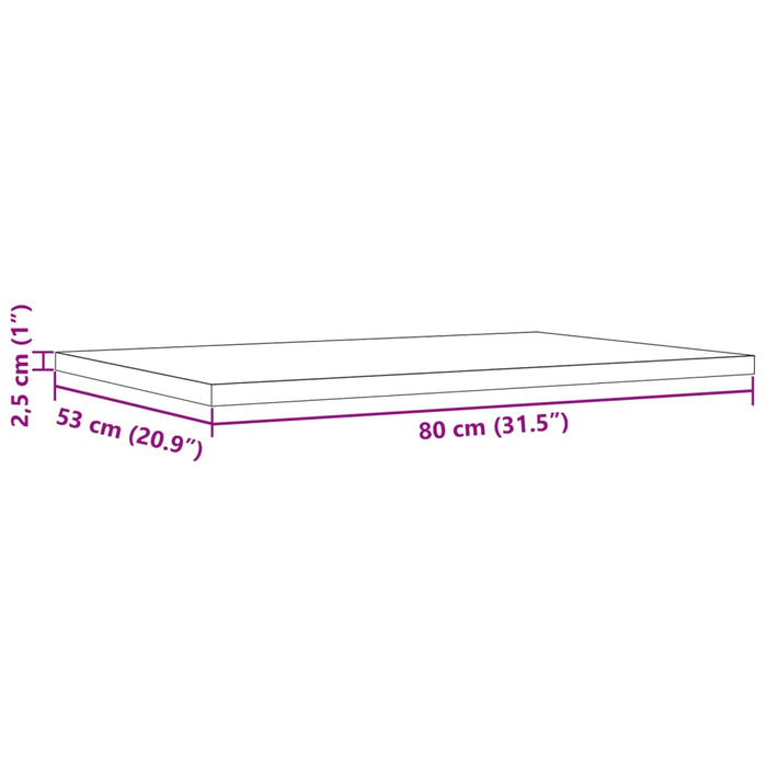 Table Tops 3 pcs 80x53x2.5 cm Rectangular Solid Wood Pine