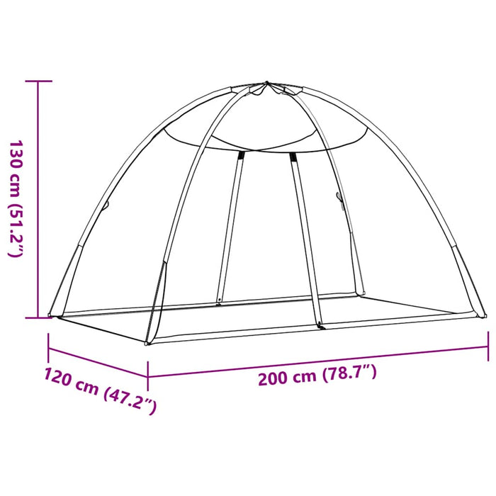 Plasa de tantari Mongolia cu usi 220 ochiuri alb 200x120x130 cm