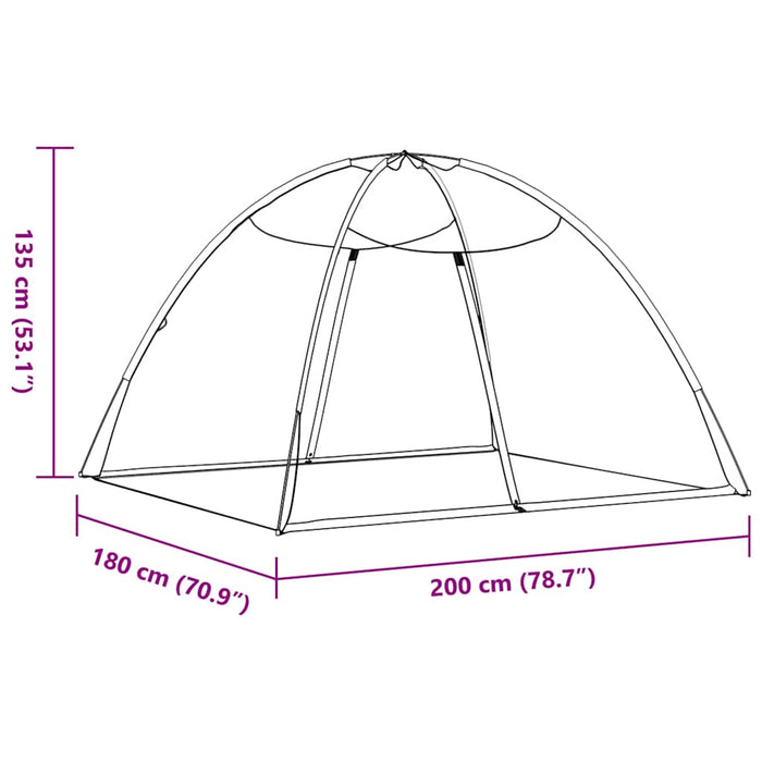 Mosquito Net Mongolia with Doors 220 Mesh White 200x180x135 cm