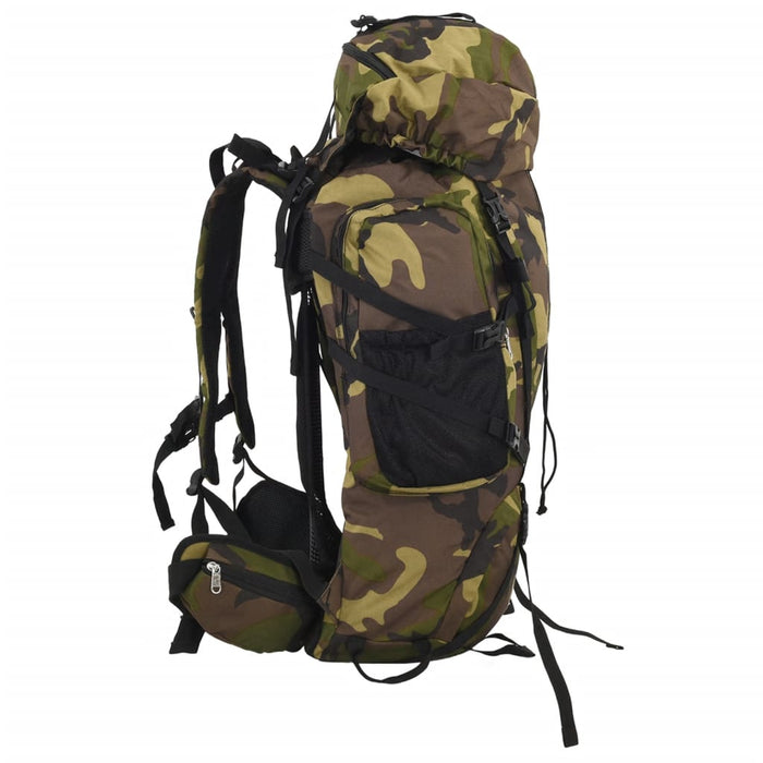 Hiking Backpack Green Camouflage 60 L Oxford Fabric