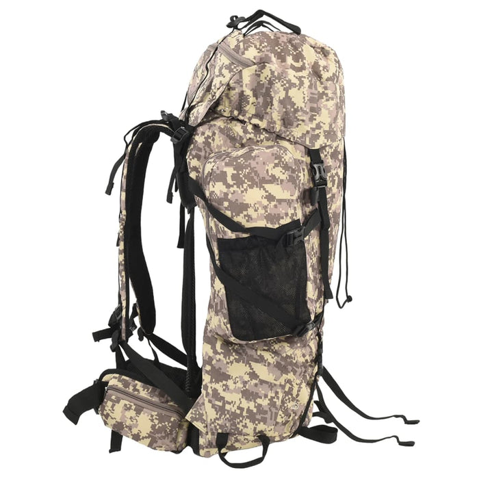 Hiking Backpack Camel Brown Camouflage 60 L Oxford Fabric