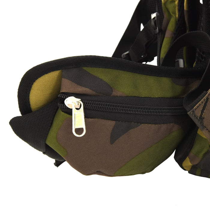 Hiking Backpack Green Camouflage 100 L Oxford Fabric