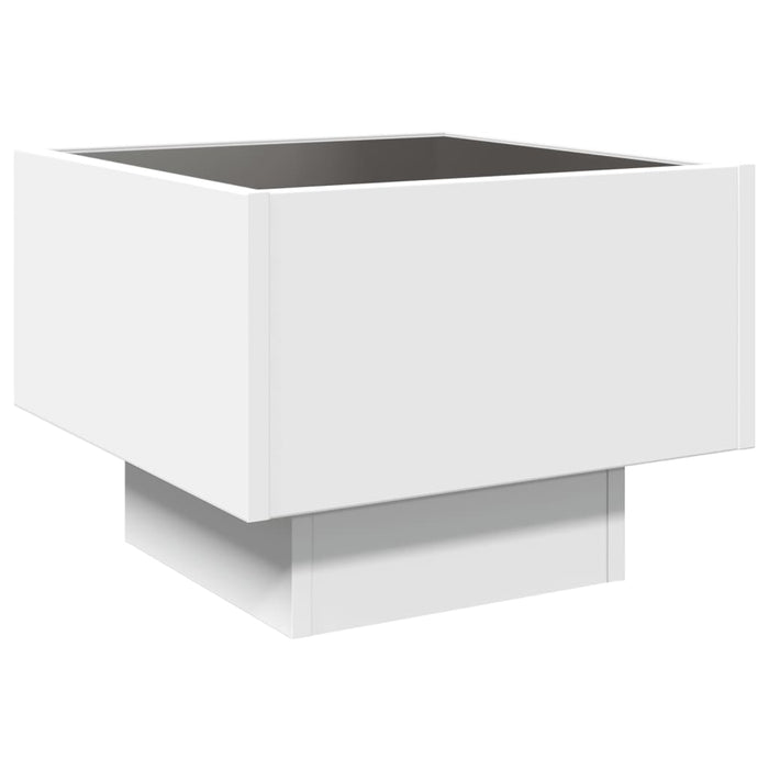 Bedside Table with Infinity LED White 40x40x30 cm