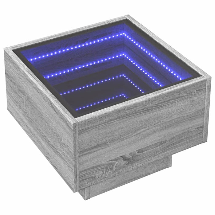 Нощно Шкафче с Infinity LED Сива Сонома 40x40x30 см