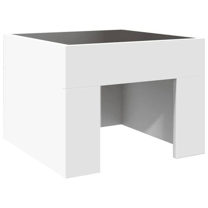 Bedside Table with Infinity LED White 40x40x30 cm