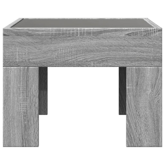 Bedside Table with Infinity LED Grey Sonoma 40x40x30 cm