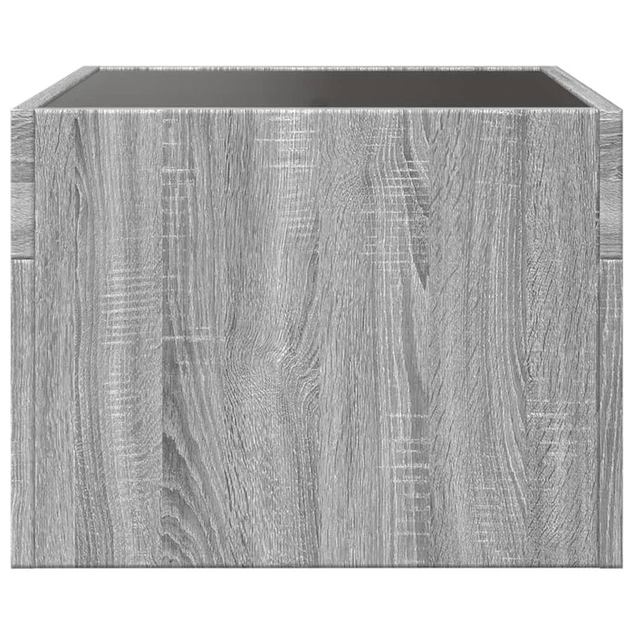 Bedside Table with Infinity LED Grey Sonoma 40x40x30 cm