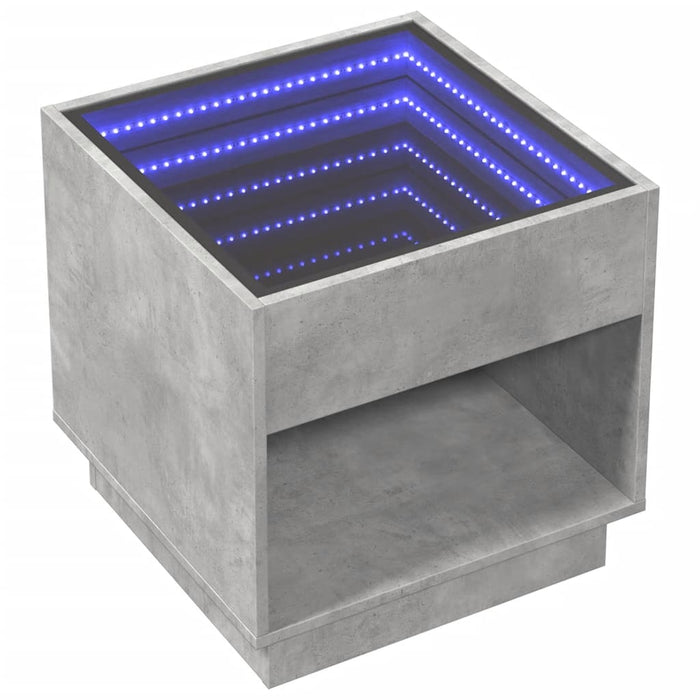 Нощно шкафче с Infinity LED Concrete Grey 50x50x50 см