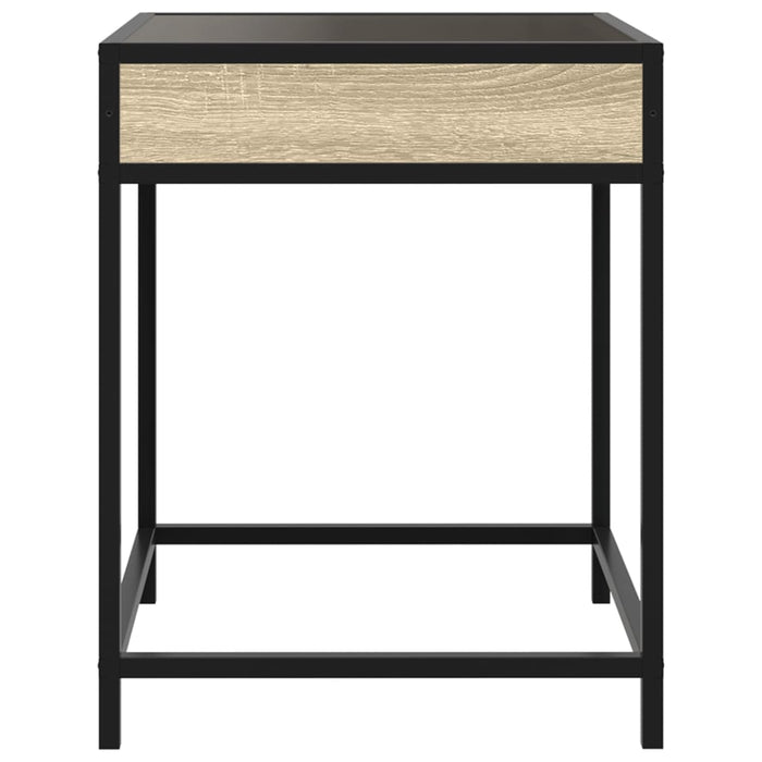 Bedside Table with Infinity LED Sonoma Oak 40x40x51 cm