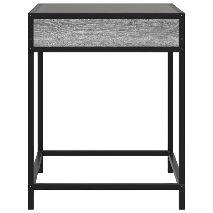 Bedside Table with Infinity LED Grey Sonoma 40x40x51 cm