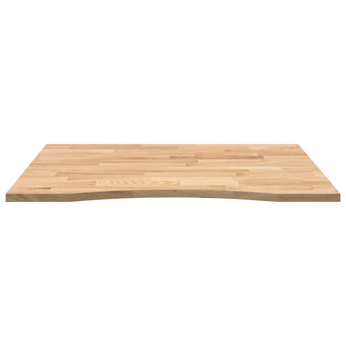 Desk Top Untreated 100x80x2.5 cm Solid Wood Oak Rectangular