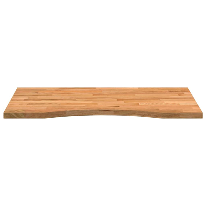 Desk Top Light Brown 80x50x2.5 cm Solid Wood Oak Rectangular