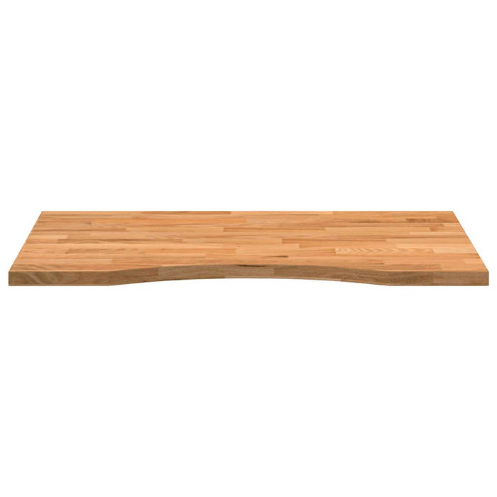 Desk Top Light Brown 80x60x2.5 cm Solid Wood Oak Rectangular