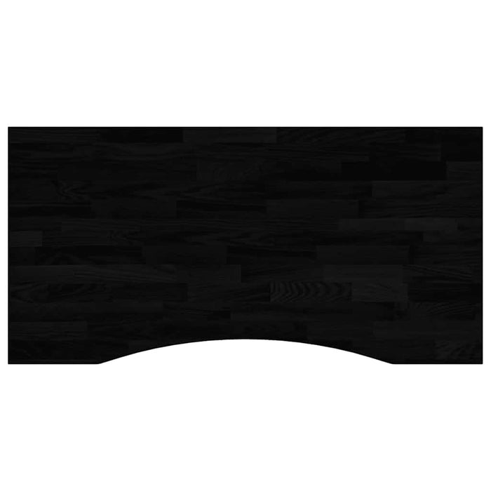 Desk Top Dark Brown 100x50x2.5 cm Solid Wood Oak Rectangular