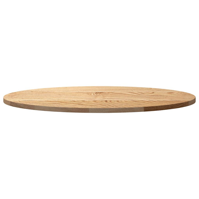 Table Top 80x40x2 cm Solid Wood Oak Oval