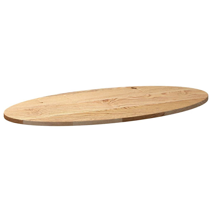 Table Top 100x50x2 cm Solid Wood Oak Oval