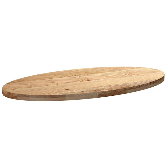 Table Top 120x60x4 cm Solid Wood Oak Oval