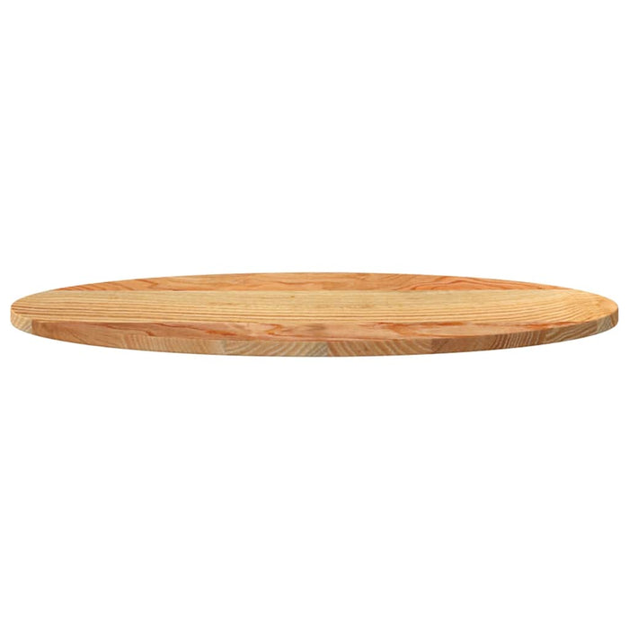 Table Top Light Brown 80x40x2 cm Solid Wood Oak Oval