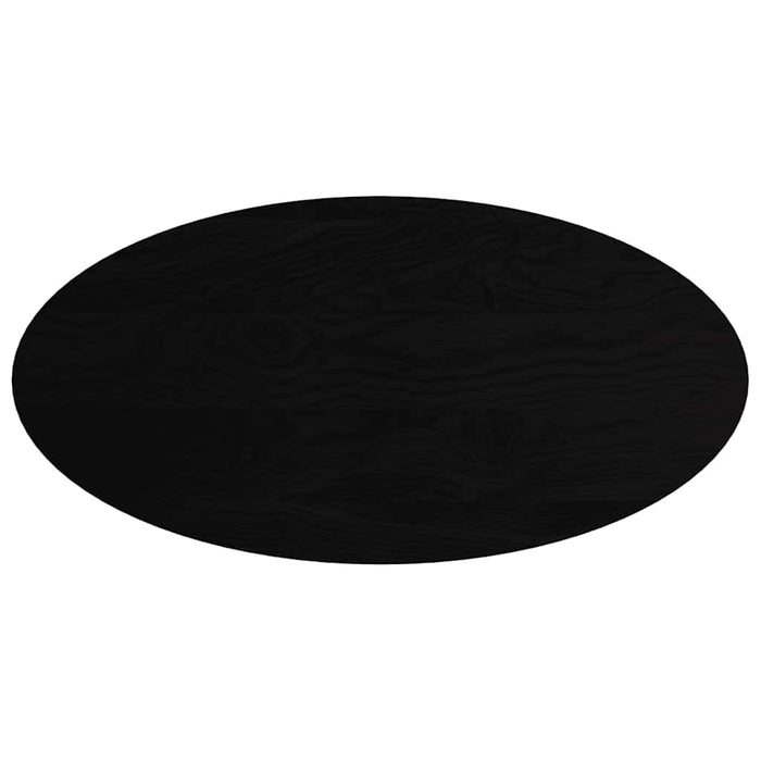 Table Top Dark Brown 120x60x4 cm Solid Wood Oak Oval