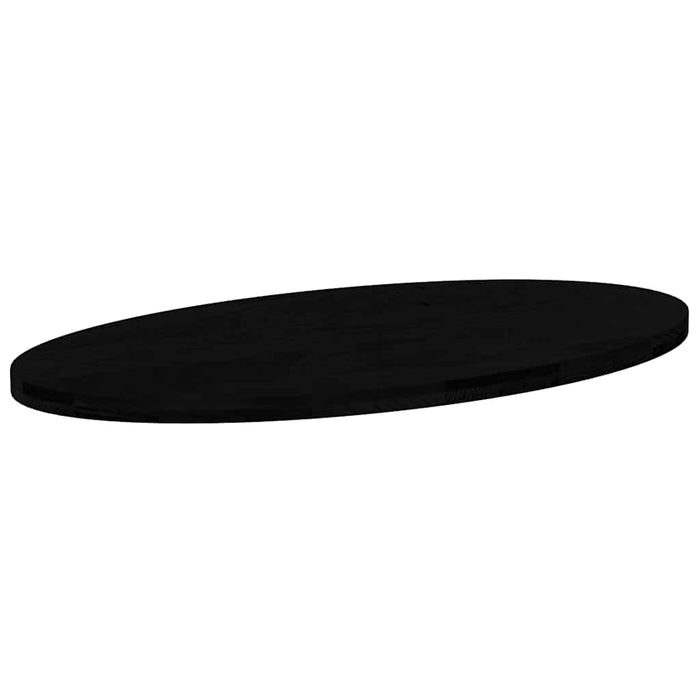 Table Top Dark Brown 120x60x4 cm Solid Wood Oak Oval