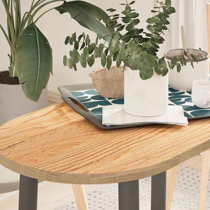 Table Top 80x40x2 cm Solid Wood Oak Oval