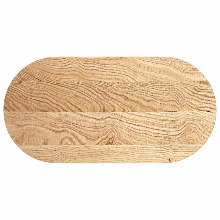 Table Top 100x50x2 cm Solid Wood Oak Oval