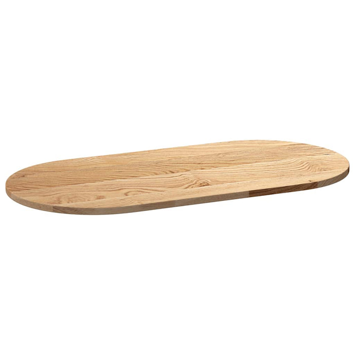 Table Top 100x50x2 cm Solid Wood Oak Oval