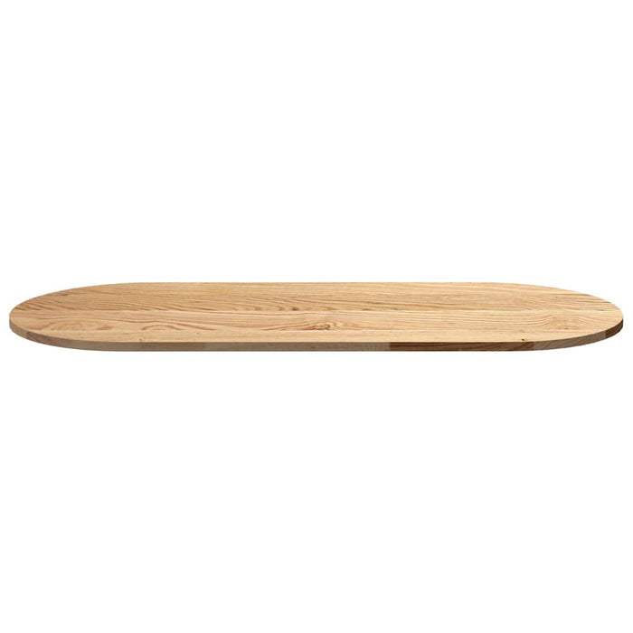 Table Top 140x60x2 cm Solid Wood Oak Oval