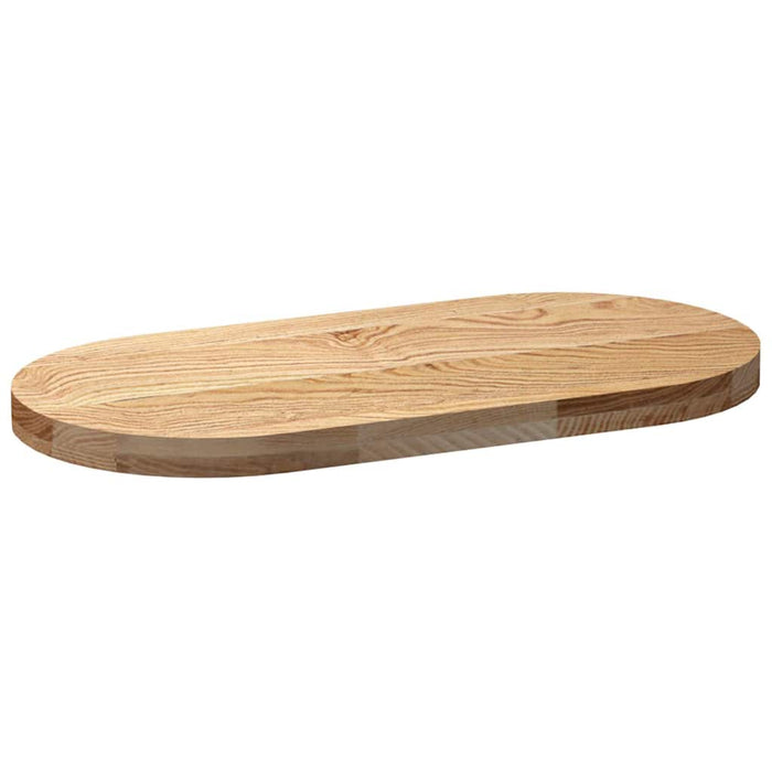 Table Top 80x40x4 cm Solid Wood Oak Oval