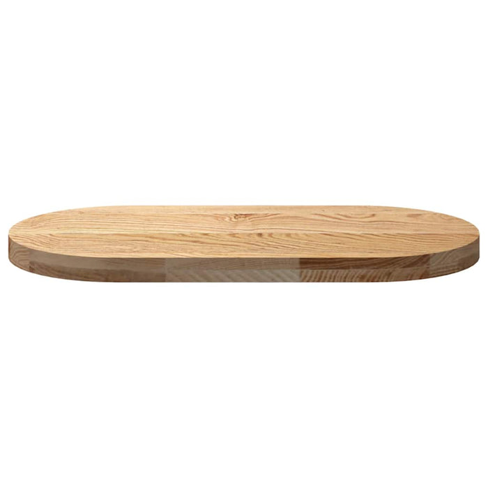 Table Top 80x40x4 cm Solid Wood Oak Oval