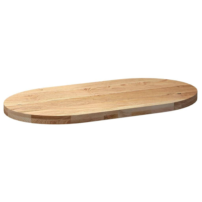 Table Top 100x50x4 cm Solid Wood Oak Oval