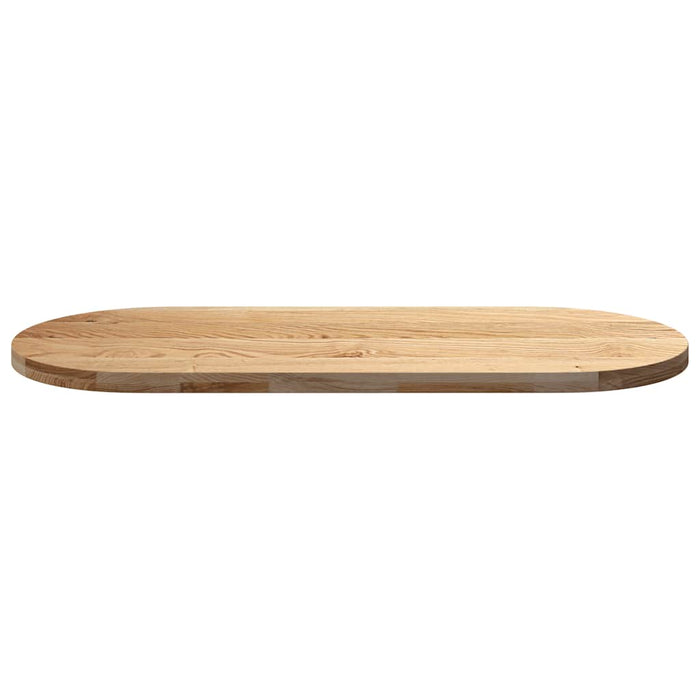 Table Top 140x60x4 cm Solid Wood Oak Oval