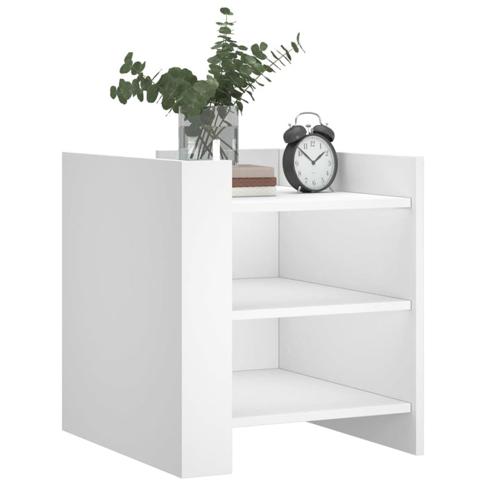 Bedside Cabinet White 45x50x50 cm Engineered Wood