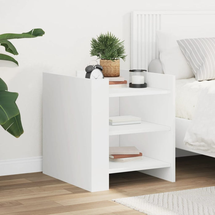 Bedside Cabinet White 45x50x50 cm Engineered Wood