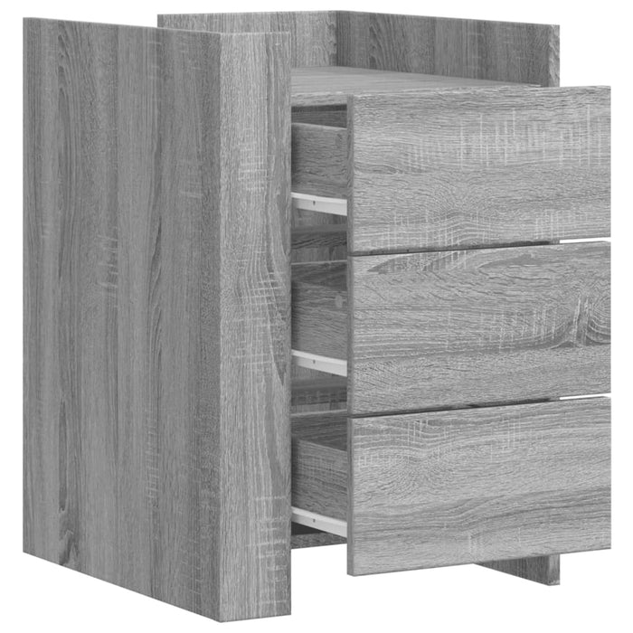 Bedside Cabinet Grey Sonoma 45x50x65 cm Engineered Wood