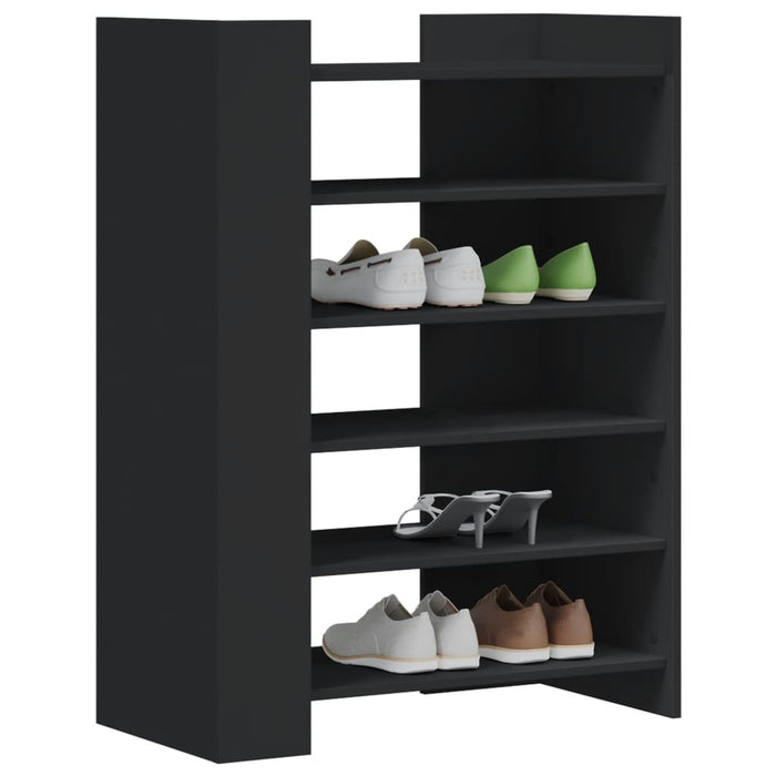 Shoe Cabinet Black 74.5x37.5x100 cm Engineered Wood