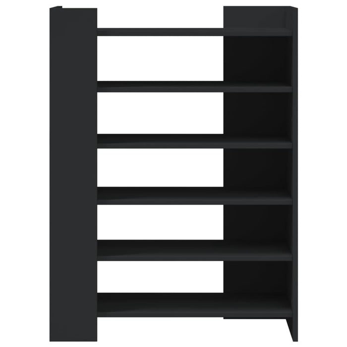 Shoe Cabinet Black 74.5x37.5x100 cm Engineered Wood