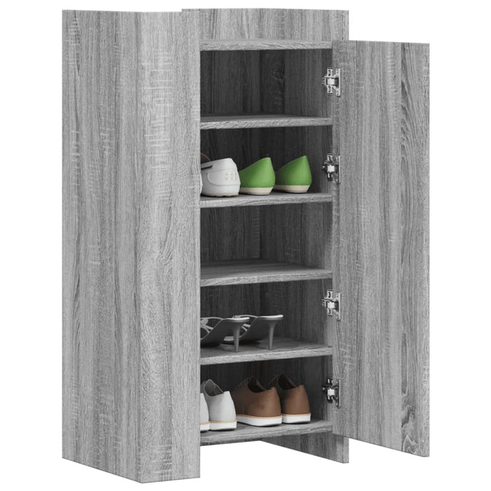 Shoe Cabinet Grey Sonoma 52x37.5x100 cm Engineered Wood