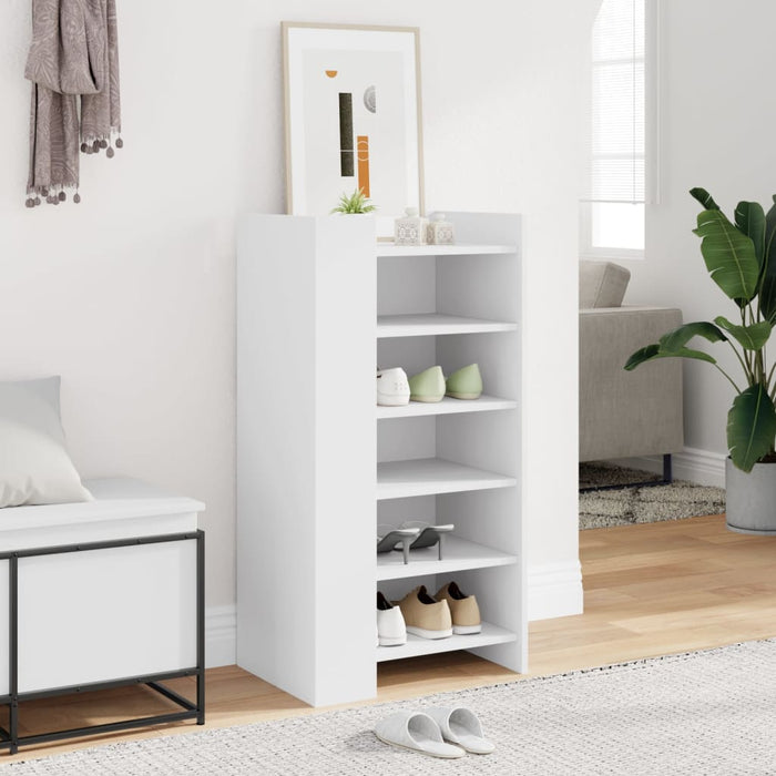 Shoe Cabinet White 52x37.5x100 cm Engineered Wood