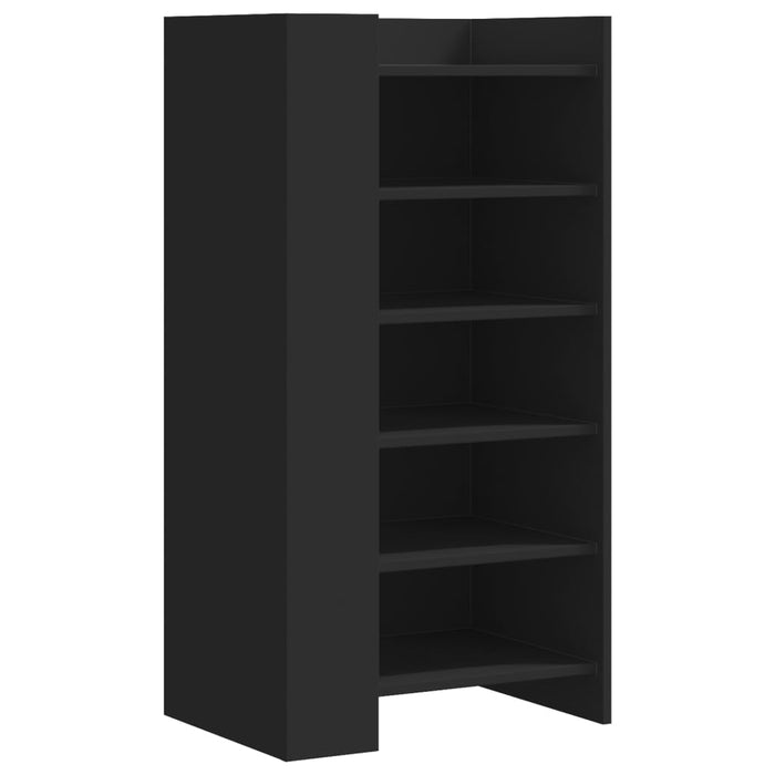 Shoe Cabinet Black 52x37.5x100 cm Engineered Wood