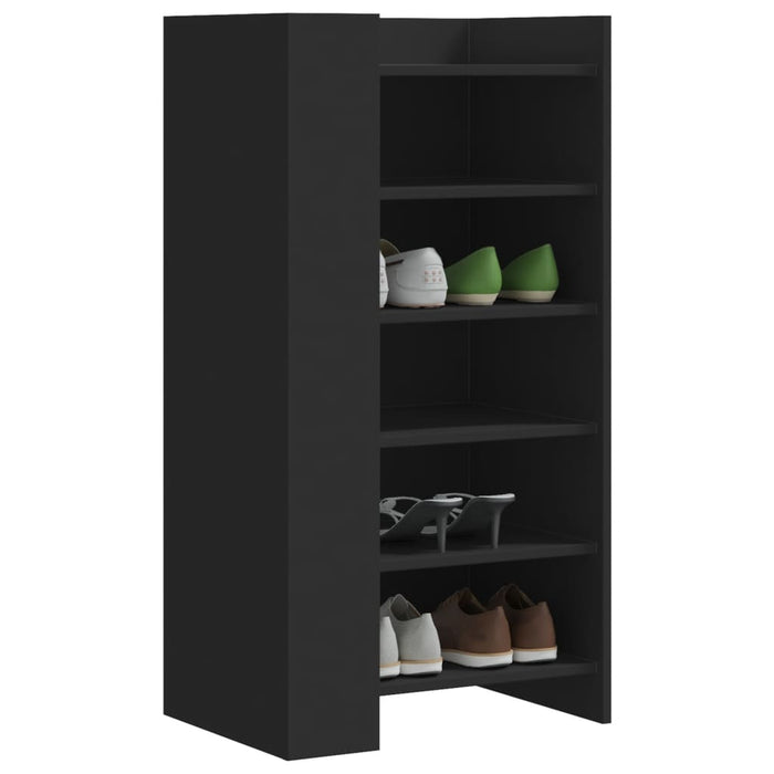 Shoe Cabinet Black 52x37.5x100 cm Engineered Wood