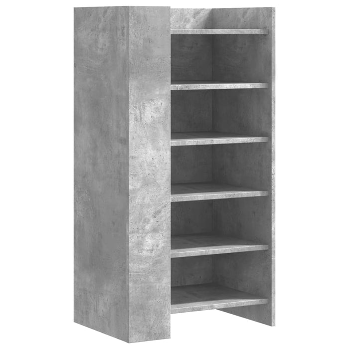 Shoe Cabinet Concrete Grey 52x37.5x100 cm Engineered Wood