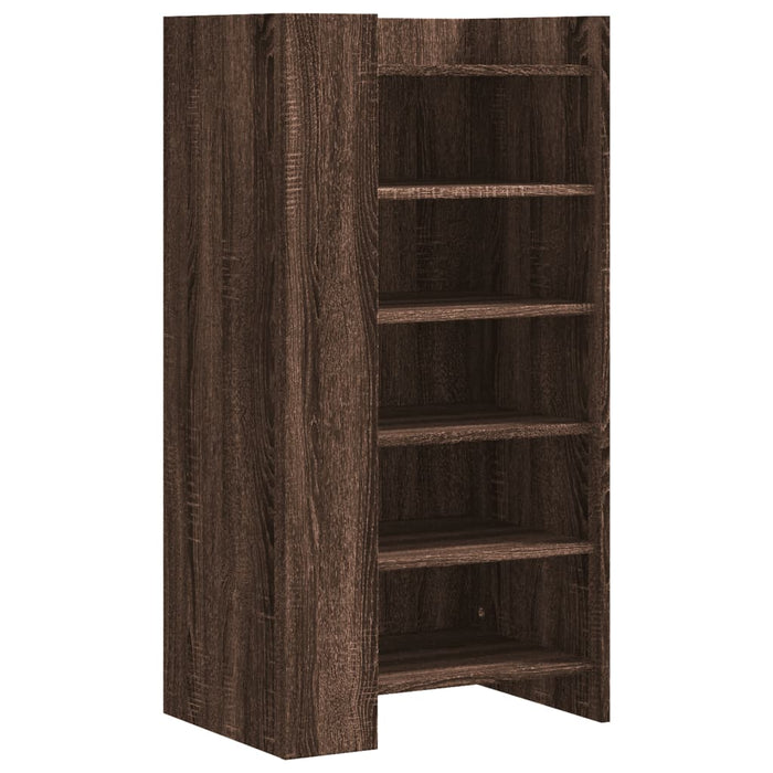 Shoe Cabinet Brown Oak 52x37.5x100 cm Engineered Wood