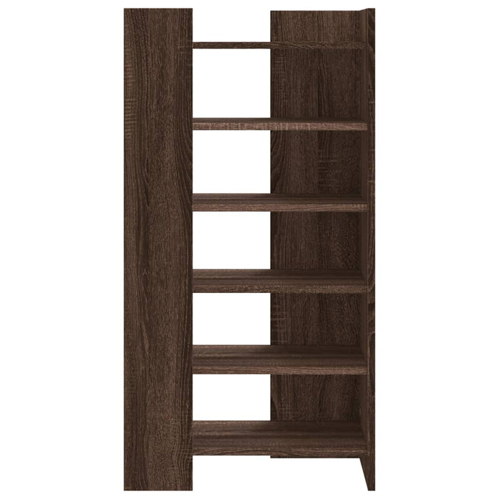 Shoe Cabinet Brown Oak 52x37.5x100 cm Engineered Wood