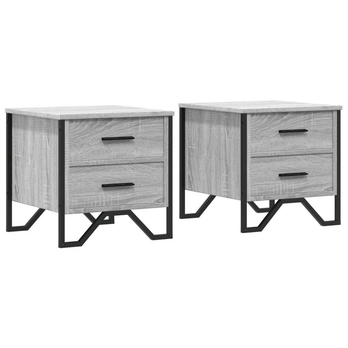 Bedside Cabinets 2 pcs Grey Sonoma 40x41x40 cm Engineered Wood