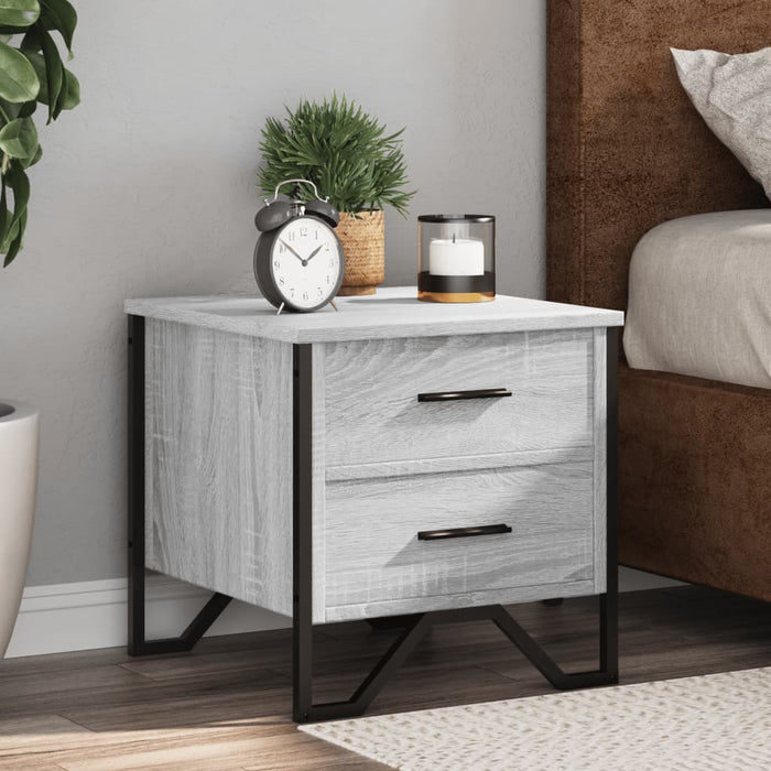 Bedside Cabinets 2 pcs Grey Sonoma 40x41x40 cm Engineered Wood