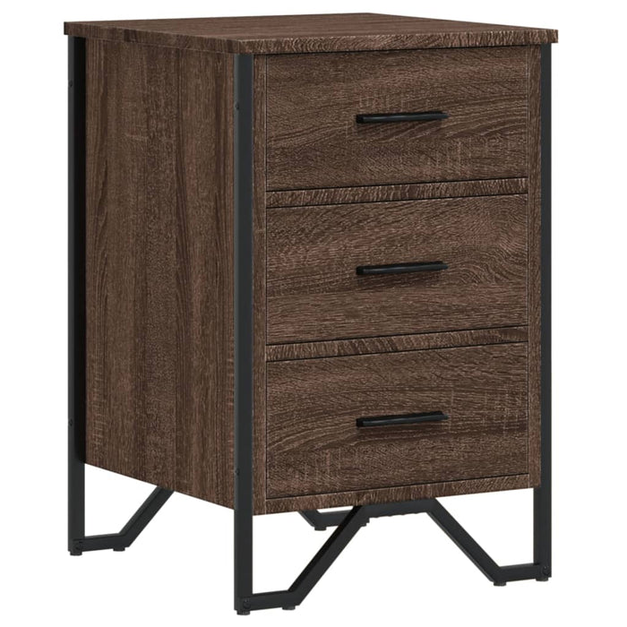 Bedside Cabinet Brown Oak 40x41x60 cm Engineered Wood