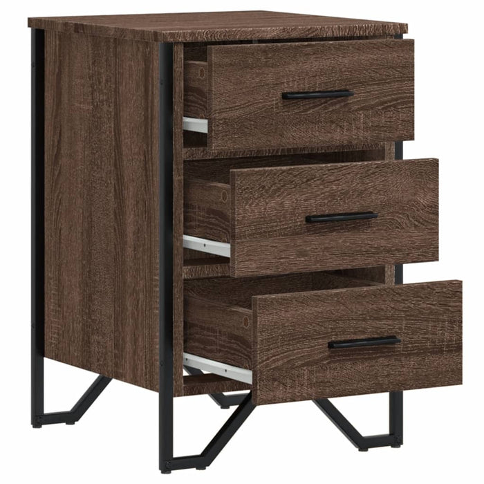 Bedside Cabinet Brown Oak 40x41x60 cm Engineered Wood