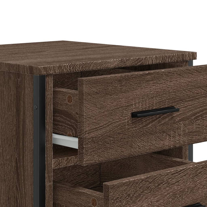 Bedside Cabinet Brown Oak 40x41x60 cm Engineered Wood