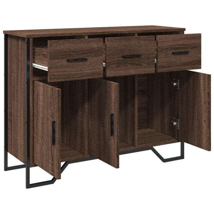 Sideboard Brown Oak 97x32.5x74.5 cm Engineered Wood